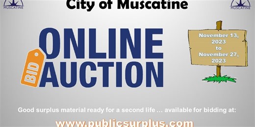 Muscatine online surplus auction scheduled