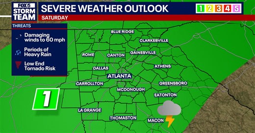 Atlanta weather: Flash flooding, damaging winds could batter North Georgia this weekend