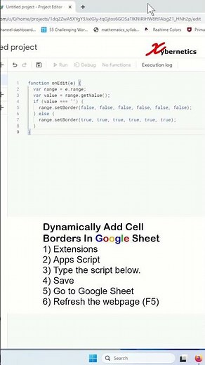 How do I automatically create border if the cell has content in Excel? - Excel Tips and Tricks #tips