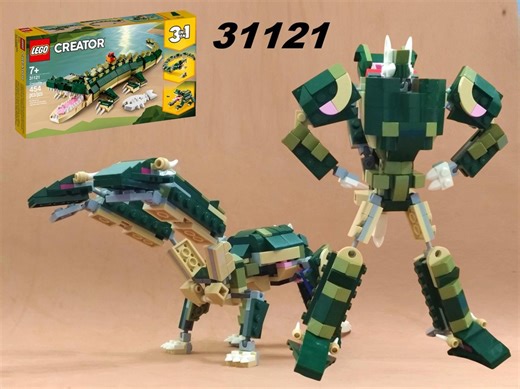 LEGO MOC-204129 Transformers two-headed dragon using LEGO Creator set 31121: Crocodile (Creator > Creator 3-in-1 2024)