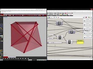 4 Strut Tensegrity Structure with Kangaroo Membrane | Rhino - Grasshopper