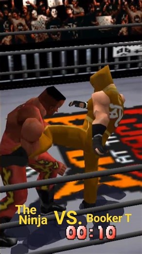 Booker T VS. The Ninja #wcwnworevenge #wcw #wrestling #gaming #classicgames #retrogaming #bookert