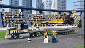 LEGO City Great Vehicles Dragster Transporter 60151