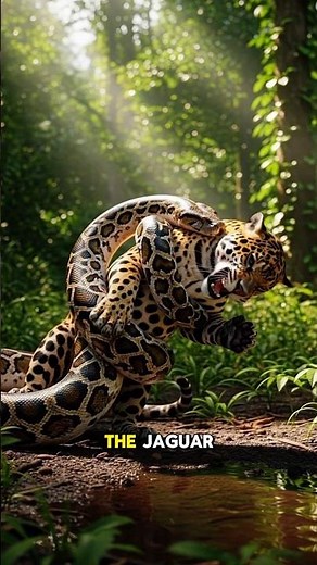 Jaguar Attacked! You Won’t Believe What This Giant Python Did Next! #jaguar #animals #python