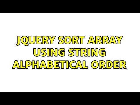 Jquery sort array using string alphabetical order