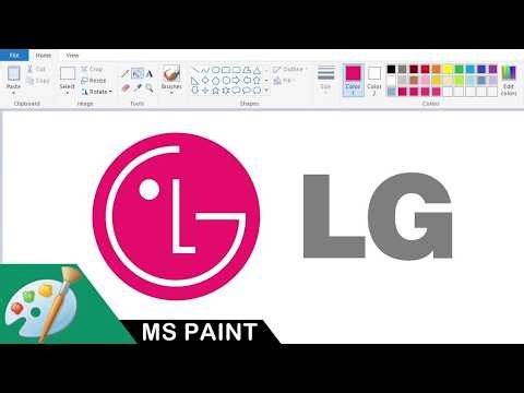 How to draw an LG Corporation logo in MS Paint