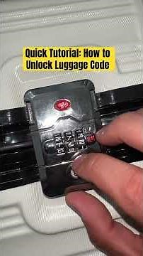 Quick Tutorial: How to unlock luggage if code suddenly didn’t work or forgotten. Luggage Code Reset