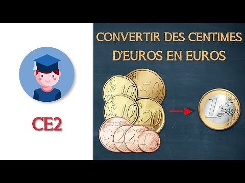 Convertir des centimes d'euros en euros - CE2 - Petits Savants