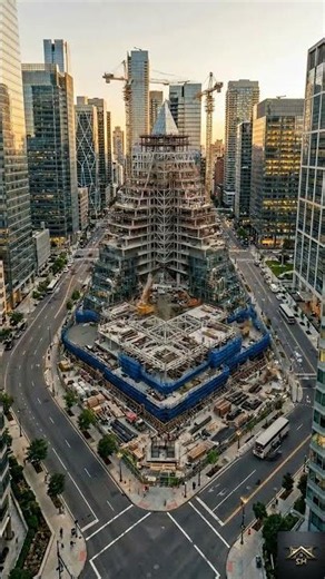 Building a Giant Glass Pyramid Hotel in the City😳 #construction #aianimation