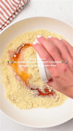 4-INGREDIENT Almond Flour Coconut Cookies - RECIPE LINK IN COMMENT - NO Eggs, NO Gluten, NO Dairy | The Conscious Plant Kitchen
