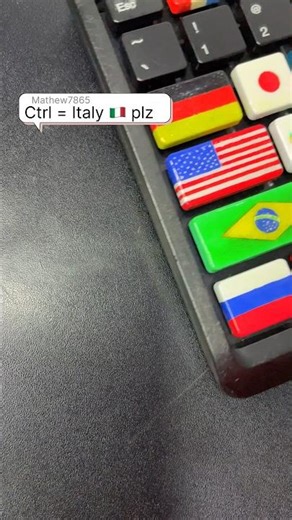 Mini Italy Flag on a Tiny Ctrl Key! #ItalyFlag #KeyboardArt #KeycapArt