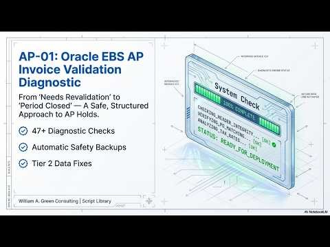 Oracle EBS AP Invoice Stuck in Needs Revalidation? Here’s the Safe Fix Framework