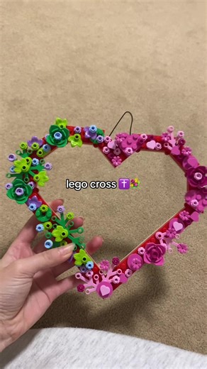 it came out so pretty i love it so much #cross #godlovesyou #lego #flowers #fypp