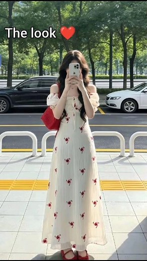 🌸 Elegant White Floral Dress Outfit Ideas ❤️ | Korean Girl Fashion Inspiration 2026 ✨