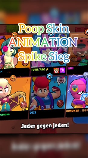 Poop Skin Spike Sieg Animation #brawlstars #funny