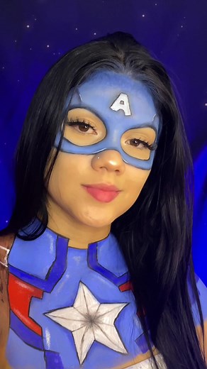 Desafio de Maquiagem Capitão America 🦸‍♂️