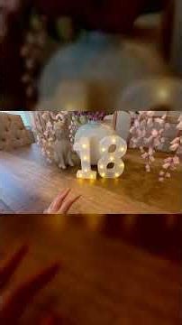 18th Birthday Decorations for Girls & Boys, Light Up Number 18 LED Marquee Lights, White Number Sign