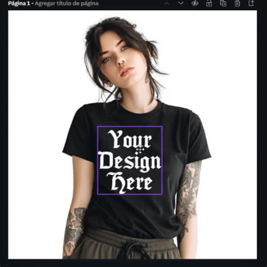 Black T-shirt Mockup: Alternative Female Model Selfie (PNG) - Etsy