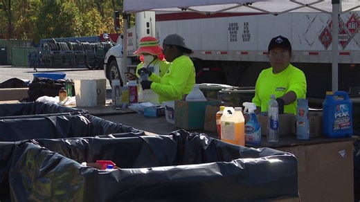 Lackawanna County residents gather to dispose of household hazardous waste