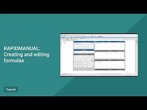 RapidManual Tutorial. How to create and edit formulas.