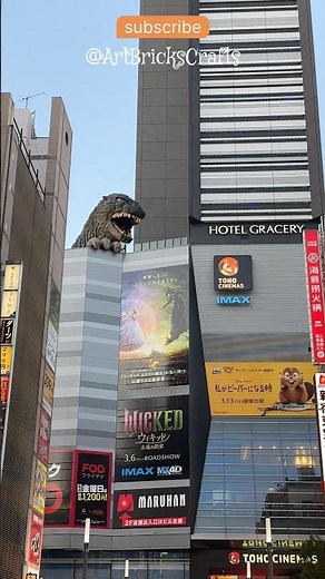 Shinjuku Godzilla Head Show 🦖 | You Won’t Believe This! #ytshorts #shortsfeed #japan #godzilla