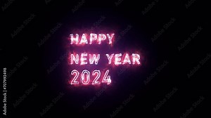 2024 Happy New Year logo text design. 2024 number design template Abstract numbers vector illustration Holiday design for greeting card, invitation, calendar, etc.