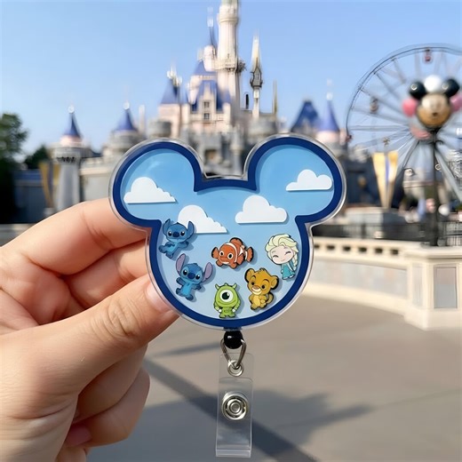 Pediatric Nurse Badge Reel, Mickey Mouse Shake ID Holder, Cute Disney Shaker, Retractable ID Badge Holder, Nursing Gift, Medical Name Tag - Etsy