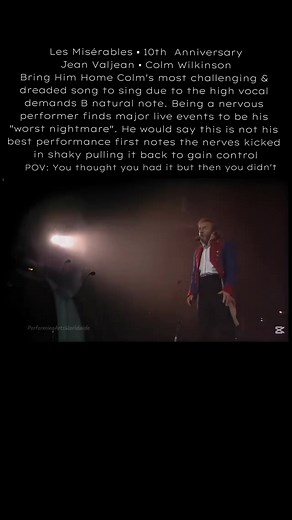BRING HIM HOME ▪︎ Jean Valjean Colm Wilkinson ▪︎ Les Misérables 10th Anniversary The Dream Cast in Concert 1995 ▪︎ Colm would say Bring Him Home is his most challenging & dreaded song to sing due to the high vocal demands B natural note. Being a nervous performer finds major live events to be his