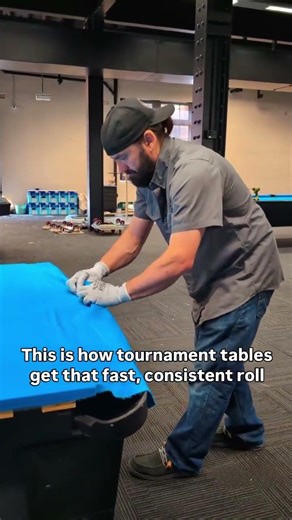 This is how tournament pool tables get that fast, consistent rule