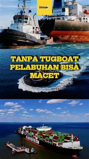 Kapal kecil, tenaga besar! Tahukah kamu? Tugboat atau kapal tunda ini ukurannya mungil, tapi mampu menarik kapal super besar yang beratnya ratusan ribu ton! 💪 Ini dia pahlawan pelabuhan yang sering luput dari perhatian! #FaktaMaritim #KapalUnik #Tugboat #KapalTunda #FaktaUnik #KapalBesar #Pelabuhan #FaktaMenarik #TeknologiLaut #VideoEdukasi #MaritimeFacts #ShortsEdukasi #Kapal #SeaPower #TugLife #IndoMaritim #EngineeringMarvel | Diktein.