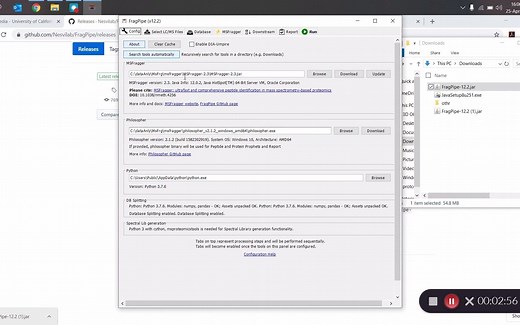 p18 MsFragger/FragPipe - a database search tool