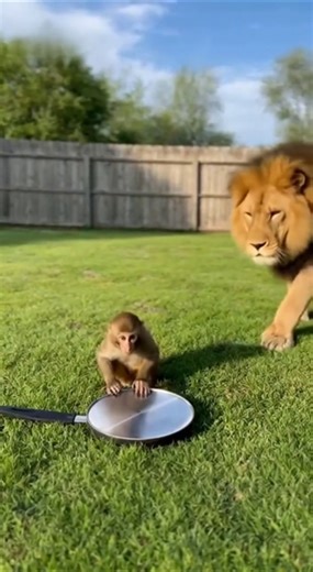 This “Tool-Using” Monkey Just Humiliated a Lion 🐒⚒️🦁