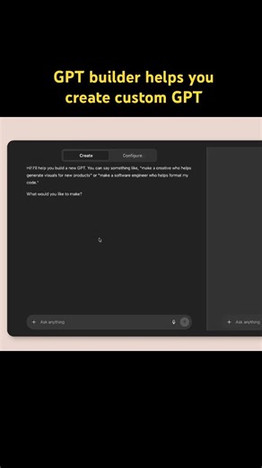 GPT builder helps you build a customGPT