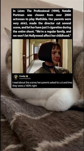 In Leon; The Professional 1994, Natalie Portman was protected by her parents Cookie
