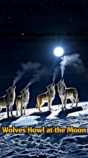 Wolves Howl at the Moon | Epic Wild Sound #fearlesswildlife #wildlife #animals