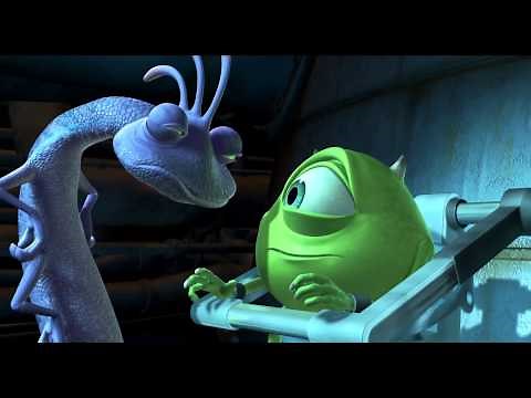 Monsters Inc. Randall uses the scream extractor on Mike