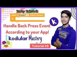 #6 How to Handle Back Press Event in Kodular | Android App Development | MIT App Inventor
