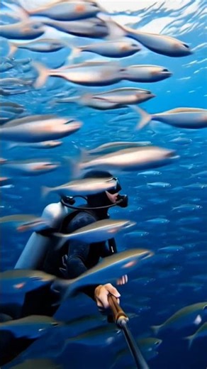 Thousands of Fish Around One Diver 😳 | Underwater Ocean 4K