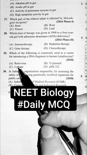 NEET Biology MCQ|| Biotechnology||class 12th