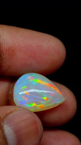 Natural Ethiopian Opal Cabochon Northern Lights Fire Opal Gemstone Pear Shape Opal 16.8x13x7 MM - Etsy