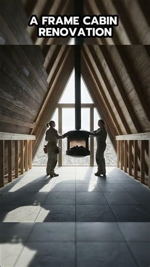 From Ruin to Dream: Stunning A-Frame Cabin Interior Transformation