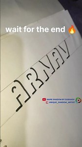 Writing "ARNAV" in a cool Shadow Art Style! #Lettering #ViralArt ‪@arnavraj4060‬