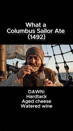 ReSeen on Instagram: "What did an ordinary sailor live on while crossing the Atlantic with Columbus in 1492? This reel drops you onto the cramped, creaking deck to see how basic life at sea really was for the crew—far from the heroic paintings in textbooks. #historyreels #ageofexploration #maritimehistory #learnoninstagram #socialstudies"