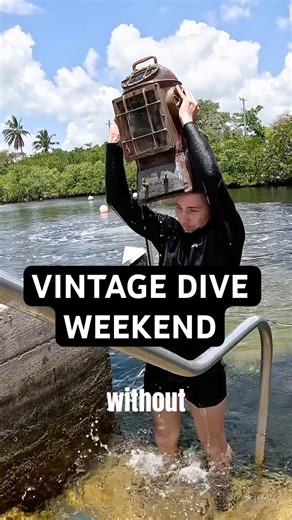 Open Water scuba divers can dive vintage scuba gear in Key Largo FL 🤿💦 #scubadiving #bucketlist