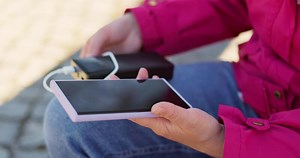 Charging Mobile Device with Portable Power Bank