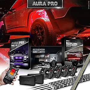 OPT7 Tailgate Amber Light & Underglow & Quantum Rock Light Truck Bundle Kit, with Smart App Control, Waterproof Rigid Aluminum RGB LED Light Bar, RGBW Light Pods, for Offroad Truck Jeep RZR ATV UTV
