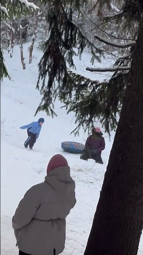 Snow Tuber Takes a Double Tomahawk Wipeout