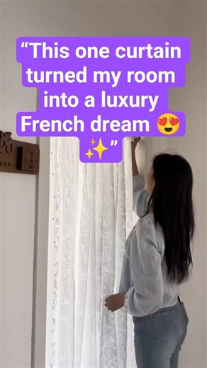 Luxury French Lace Curtain Makeover 🪟✨ | Retro Curtain Decor Ideas That Changed My Room