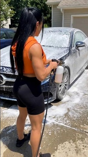 Summer Wash Series | Gorgeous Girl Washing Supercar #carwashgirl