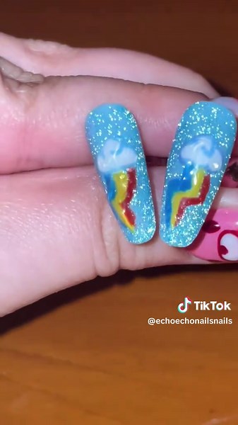 Rainbow Dash Press-On Nails Tutorial